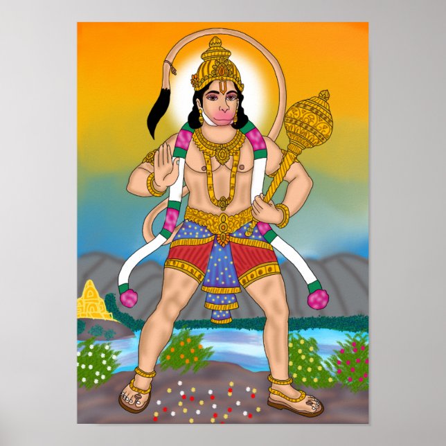 Lord Hanuman Affisch (Framsidan)