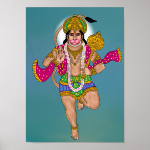 Lord Hanuman-affisch Poster