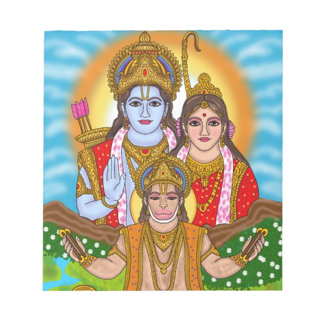 Lord Hanuman Anteckningsblock (Framsida)