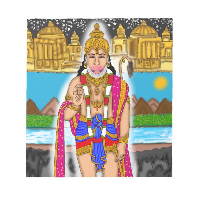 Lord Hanuman Anteckningsblock (Framsida)