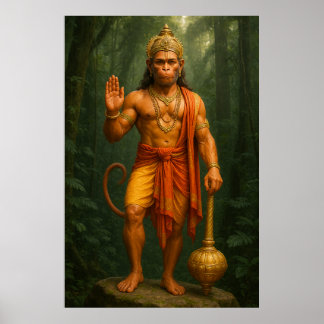 Lord Hanuman | Den mäktiga utvecklaren och beskydd Poster
