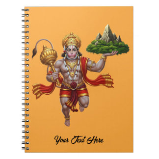 Lord Hanuman Flies Liiting Mountain Anteckningsbok