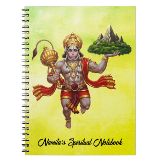 Lord Hanuman Flies Liiting Mountain Anteckningsbok