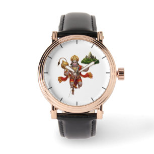 Lord Hanuman Flies Liiting Mountain Armbandsur