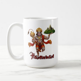 Lord Hanuman Flies Liiting Mountain Kaffemugg