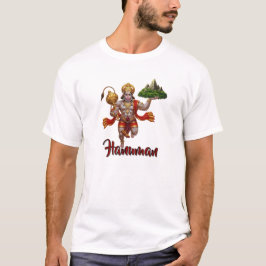 Lord Hanuman Flies Liiting Mountain T Shirt