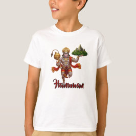 Lord Hanuman Flies Liiting Mountain T Shirt