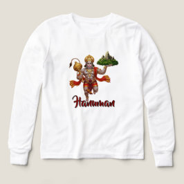 Lord Hanuman Flies Liiting Mountain T Shirt