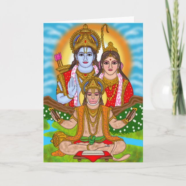 Lord Hanuman Grattiskort Kort (Framsida)