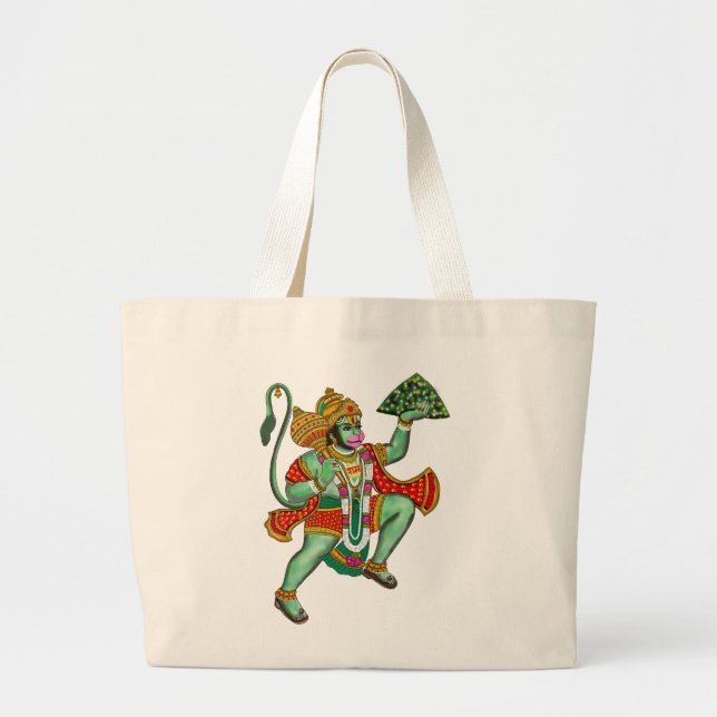 Lord Hanuman-handväska Jumbo Tygkasse (Framsidan)