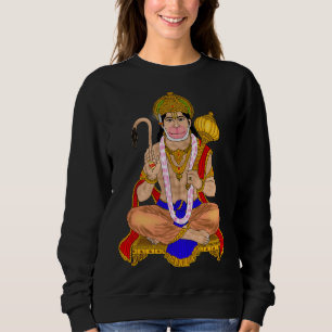 Lord Hanuman-hoodie – Vinterkläder & Andlig Moda T Shirt