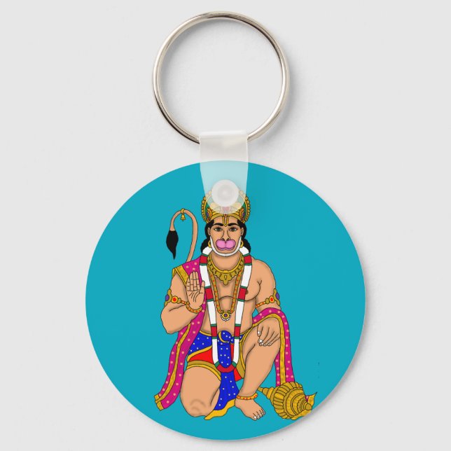 Lord Hanuman Keychain Nyckelring (Framsida)