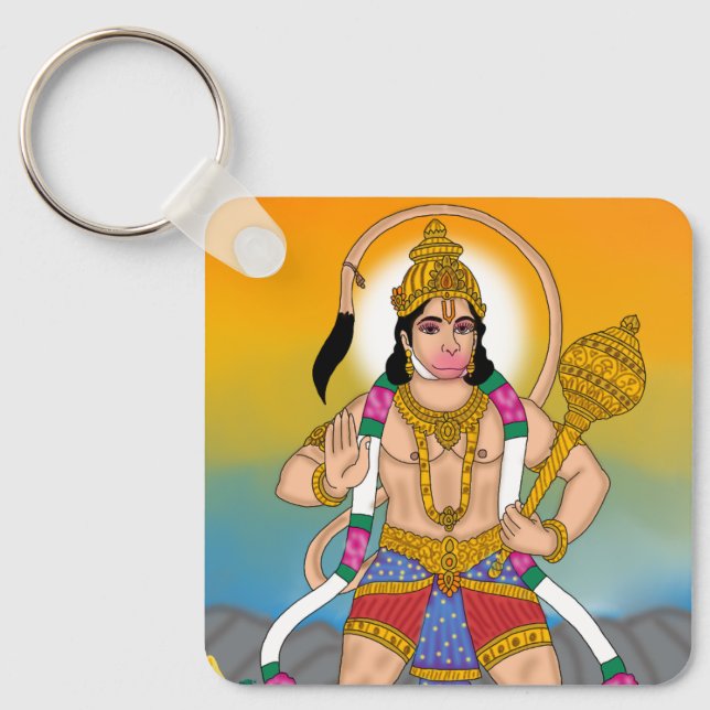 Lord Hanuman Keychain Nyckelring (Framsida)