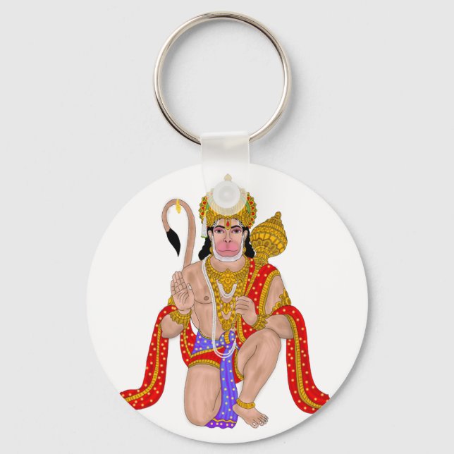 Lord Hanuman Keyring – Spiritual Keychain for Ever Nyckelring (Framsida)