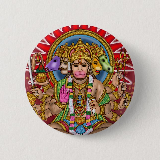 Lord Hanuman-knapp Knapp (Framsida)