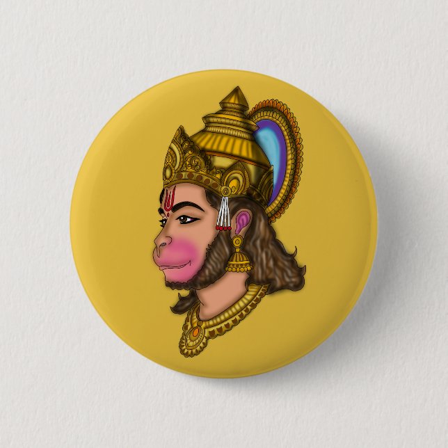 Lord Hanuman-knappar Knapp (Framsida)