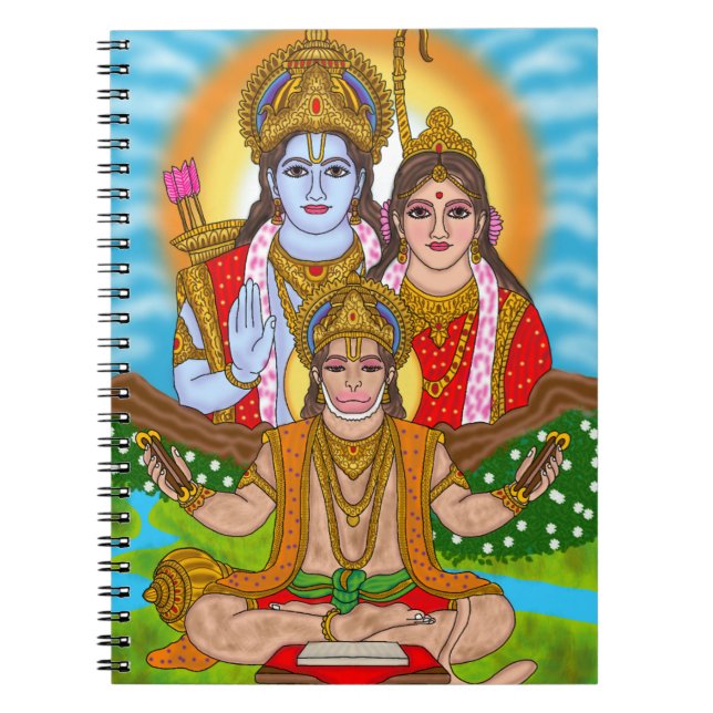 Lord Hanuman Notebook Anteckningsbok (Framsidan)