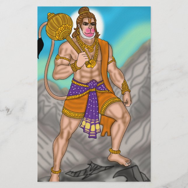 Lord Hanuman Stationery Brevpapper (Framsida)