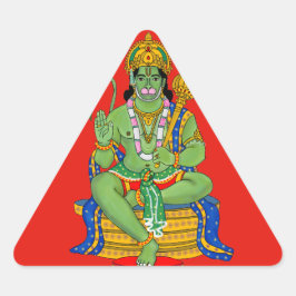 Lord Hanuman Stickers Triangelformat Klistermärke