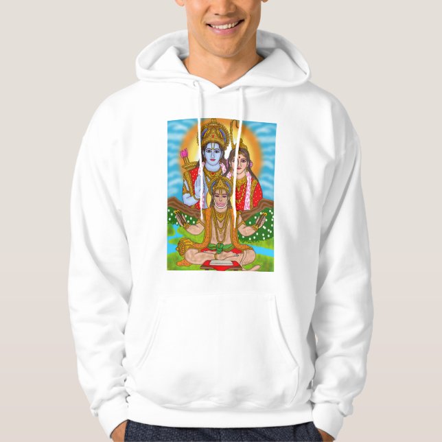 Lord Hanuman Sweatshirt/T-Shirt Hoodie (Framsida)
