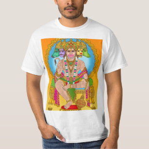 Lord Hanuman T-Shirt Powerful Hindu Devta Hanuma