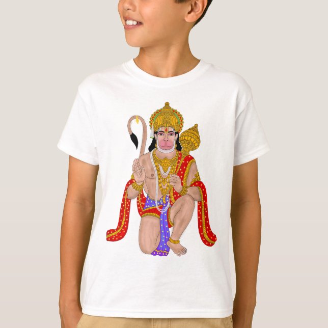 Lord Hanuman T-Shirt – Spiritual & Devotional Wear (Framsida)