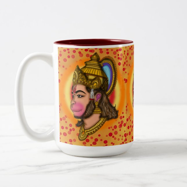 Lord Hanuman  Två-Tonad Mugg (Vänster)