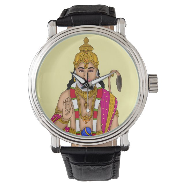 Lord Hanuman väggklocka Armbandsur (Framsida)