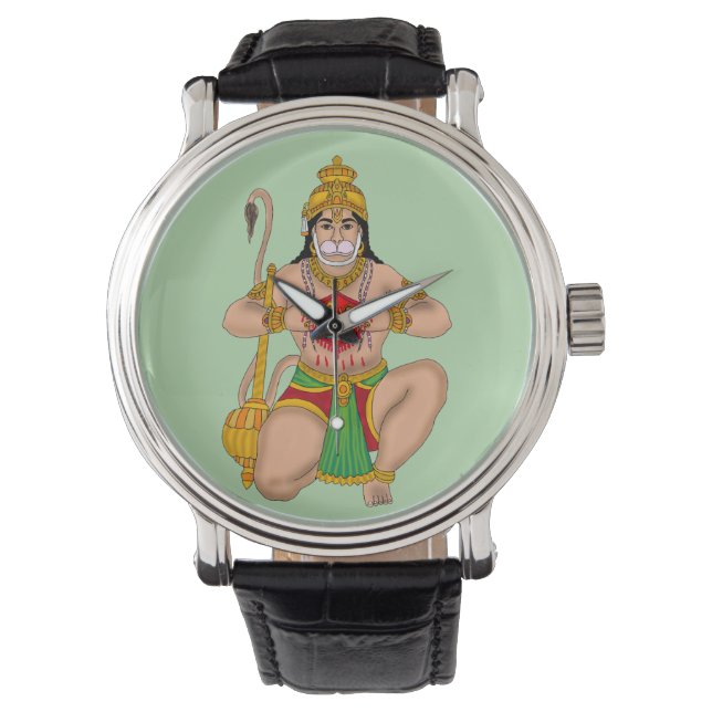 Lord Hanuman väggklocka Armbandsur (Framsida)