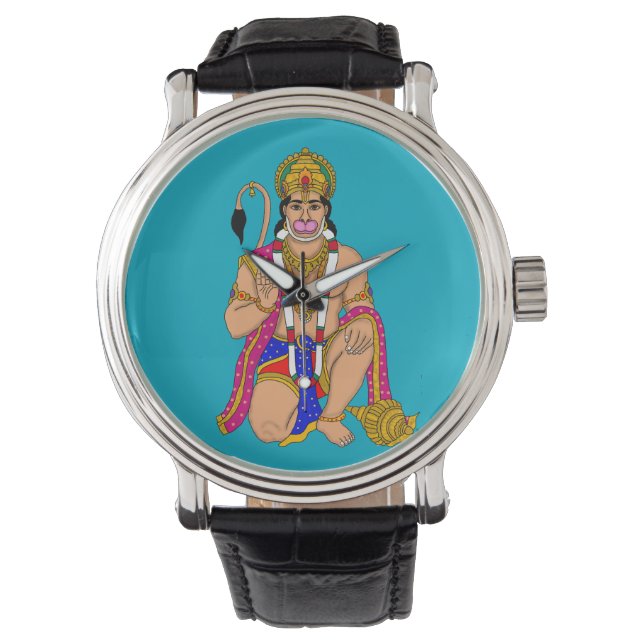 Lord Hanuman Wall Clock Armbandsur (Framsida)