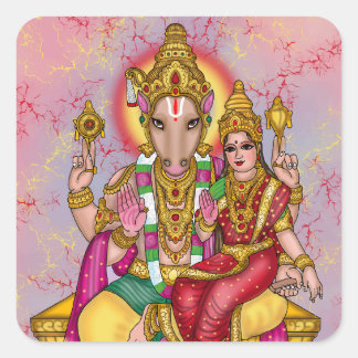Lord Hayagriva-dekal Fyrkantigt Klistermärke