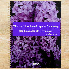 Lord Hears Me Lilac Bible Verse