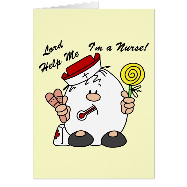 Lord Hjälp mig att jag är sjuksköterska Hälsningskort (Framsidan)