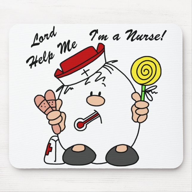 Lord Hjälp mig att jag är sjuksköterska Musmatta (Framsidan)