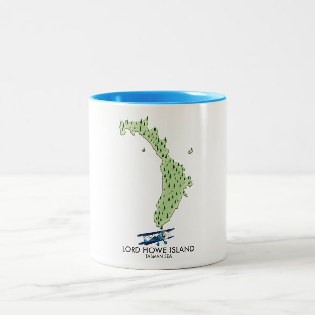 Lord Howe Island Tasman Sea Två-Tonad Mugg (Center)