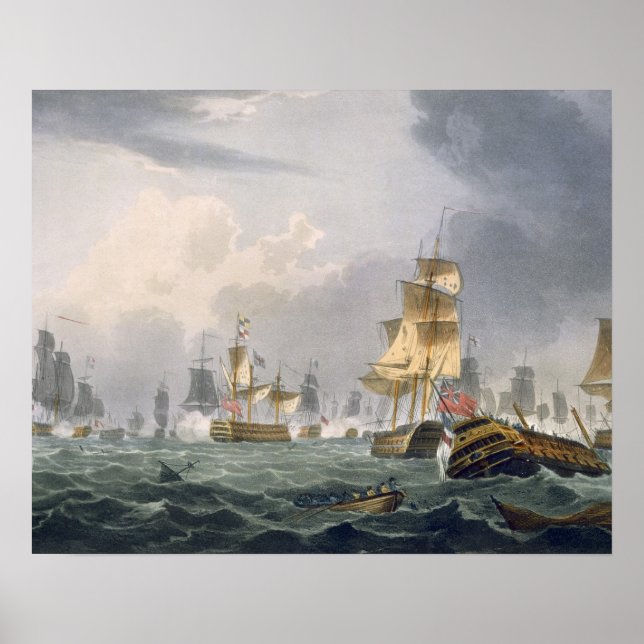 Lord Howe's Victory, 1 juni 1794, graverad av Poster (Framsidan)
