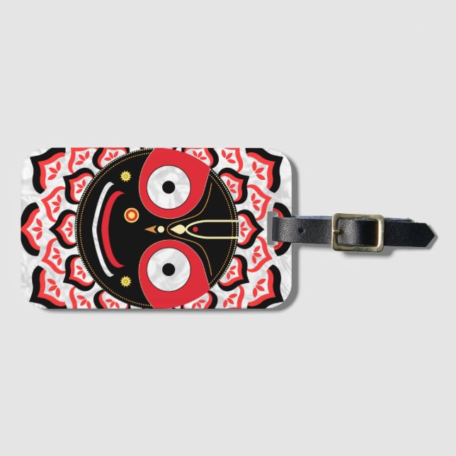 Lord Jagannath Face Chakra Hindu Deity Bagagebricka (Framsida horisontal)