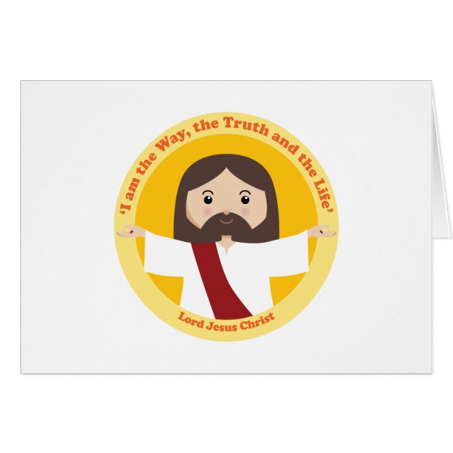 Lord Jesus Kristus Hälsningskort (Framsidan Horizontal)