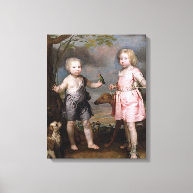 Lord John Hay och Charles, Yester Master (senare Canvastryck (Framsida)