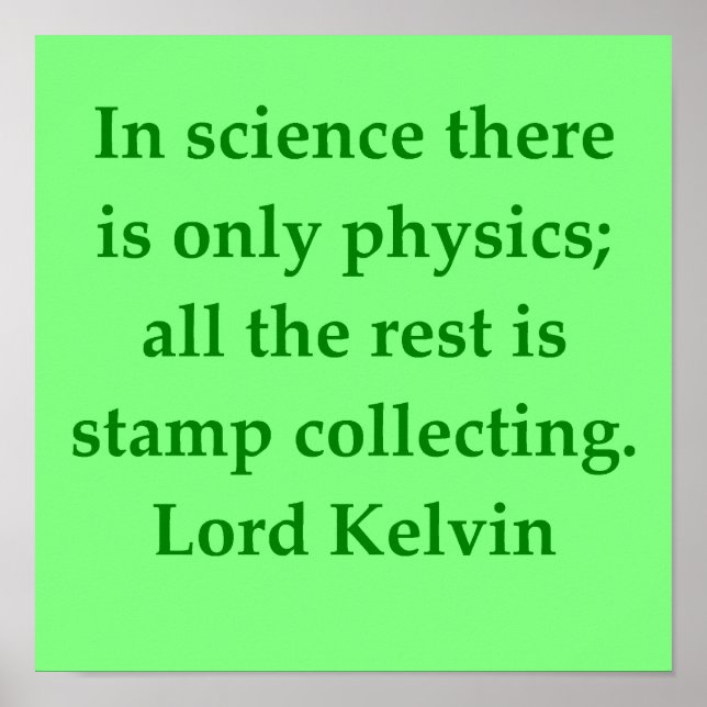 Lord Kelvin citat Poster (Framsidan)