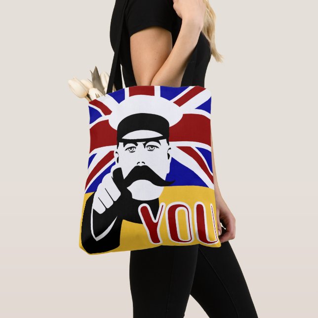 Lord Kitchener retro pop art to bag Tygkasse (Närbild)