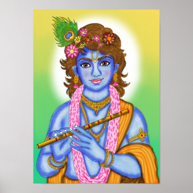 Lord Krishna-affisch Poster (Framsidan)