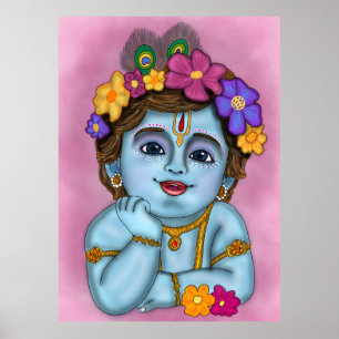 Lord Krishna-affisch Poster