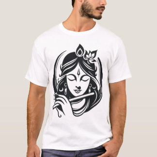 Lord Krishna Ansikte v1 T Shirt