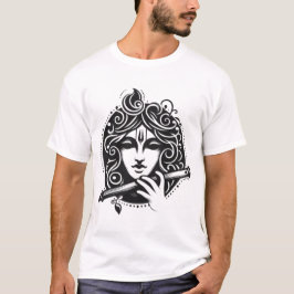 Lord Krishna Ansikte V4 T Shirt