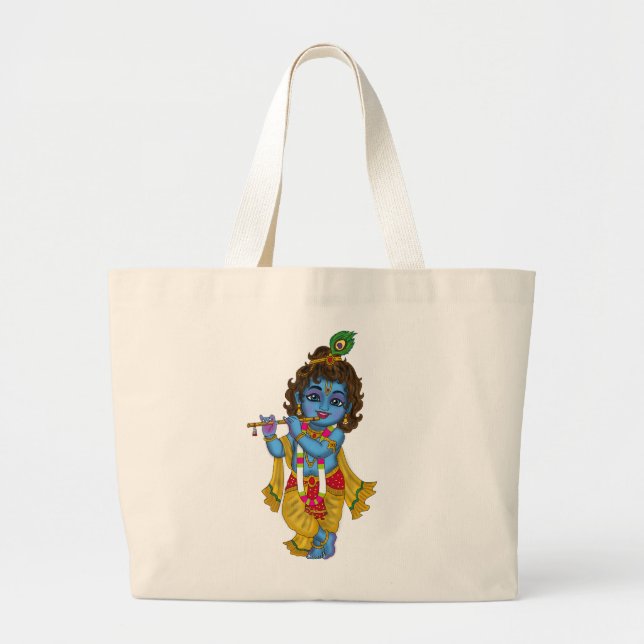 Lord Krishna-handväskan Jumbo Tygkasse (Framsidan)