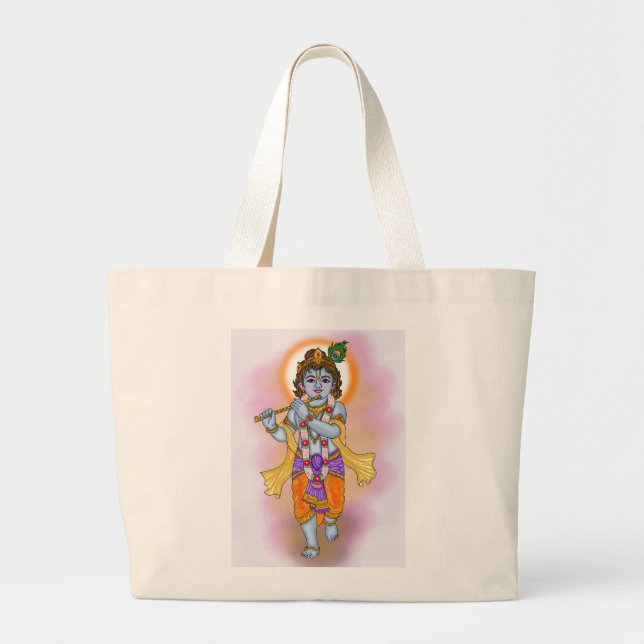 Lord Krishna-handväskan Jumbo Tygkasse (Framsidan)