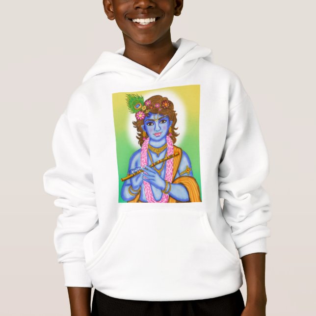 Lord Krishna Hoodie T Shirt (Framsida)