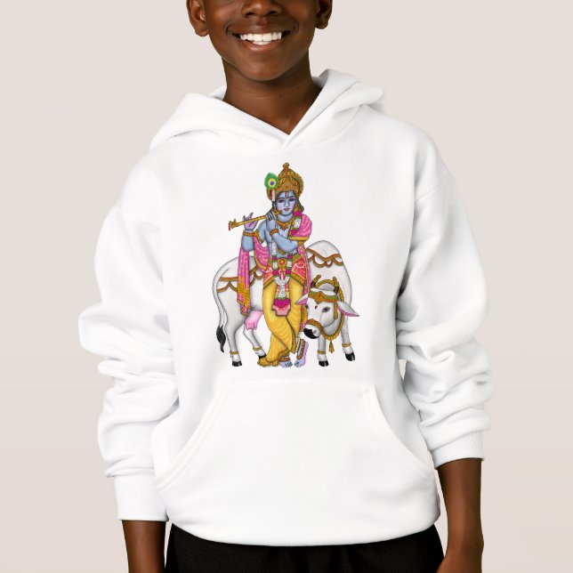 Lord Krishna Hoodie T Shirt (Framsida)