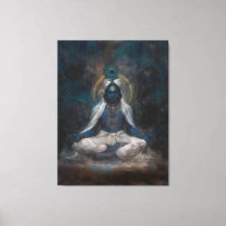 Lord Krishna i Meditation Canvas Wall Art